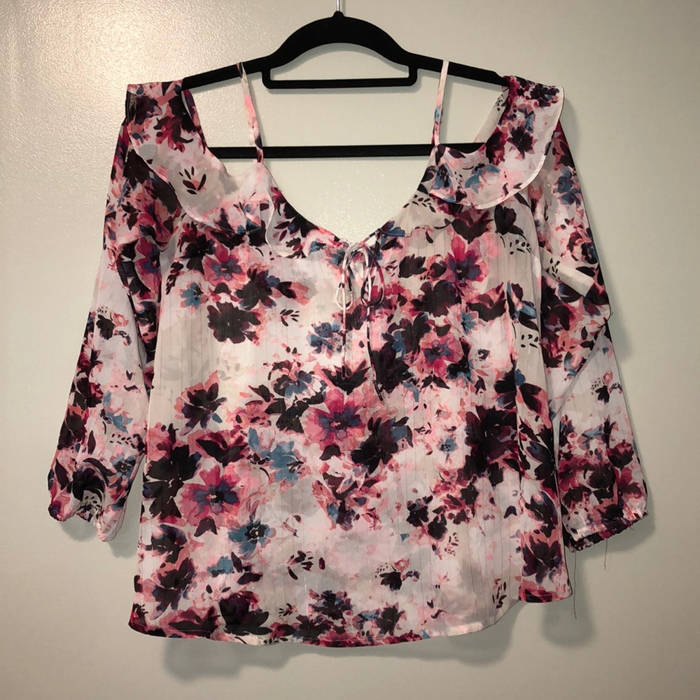 Flowery pink blouse ☺︎︎